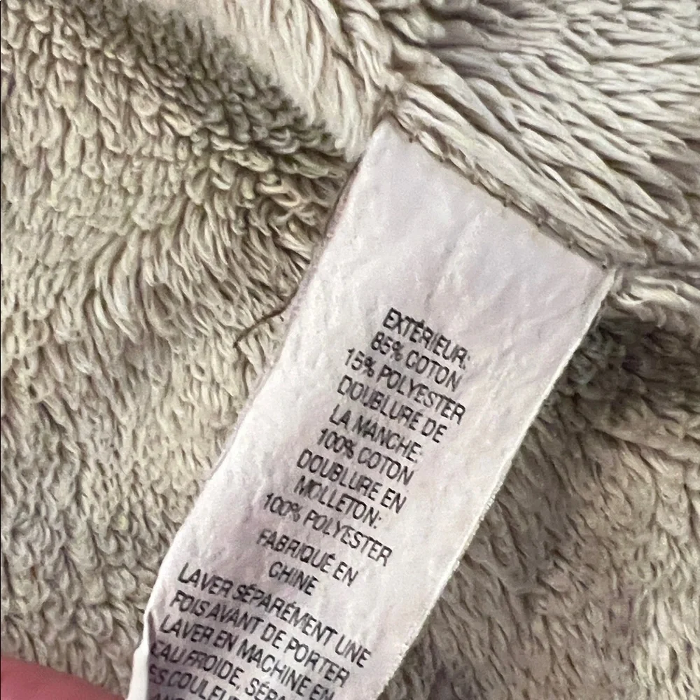 L.L. Bean green Hoodie Sherpa fleece lined 10/12 unisex - Picture 9 of 9